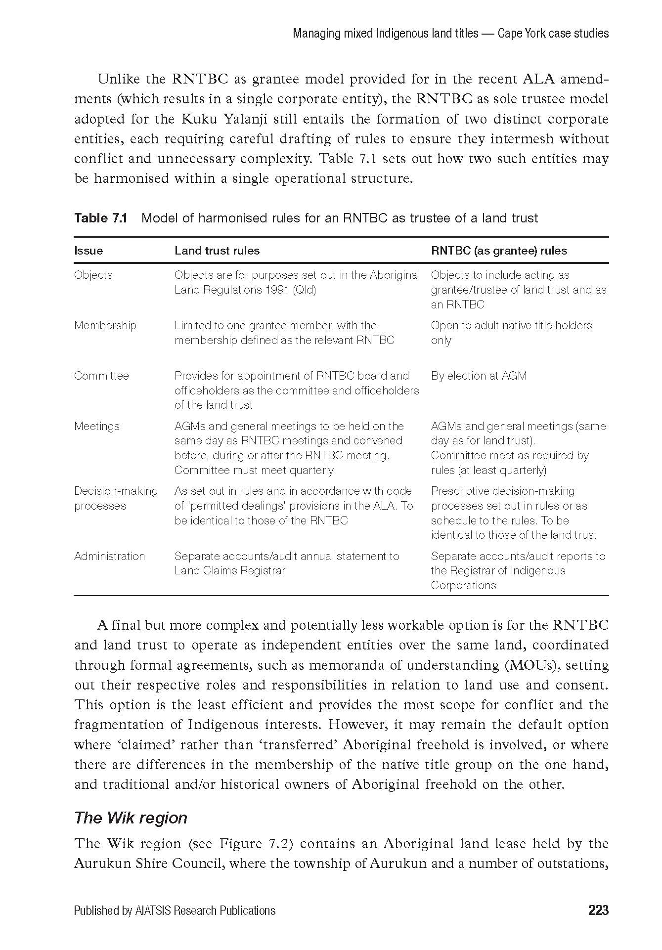 Living with native title -