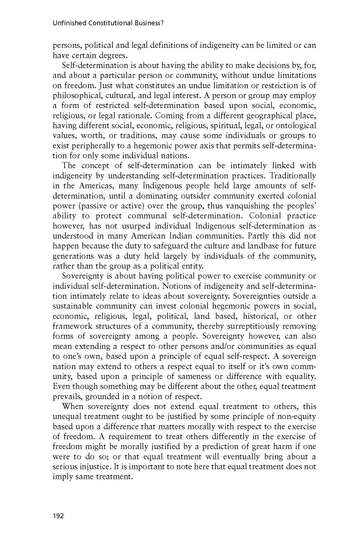 Unfinished Constitutional Business? -