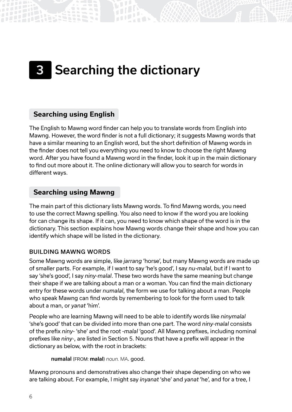 Mawng Dictionary -
