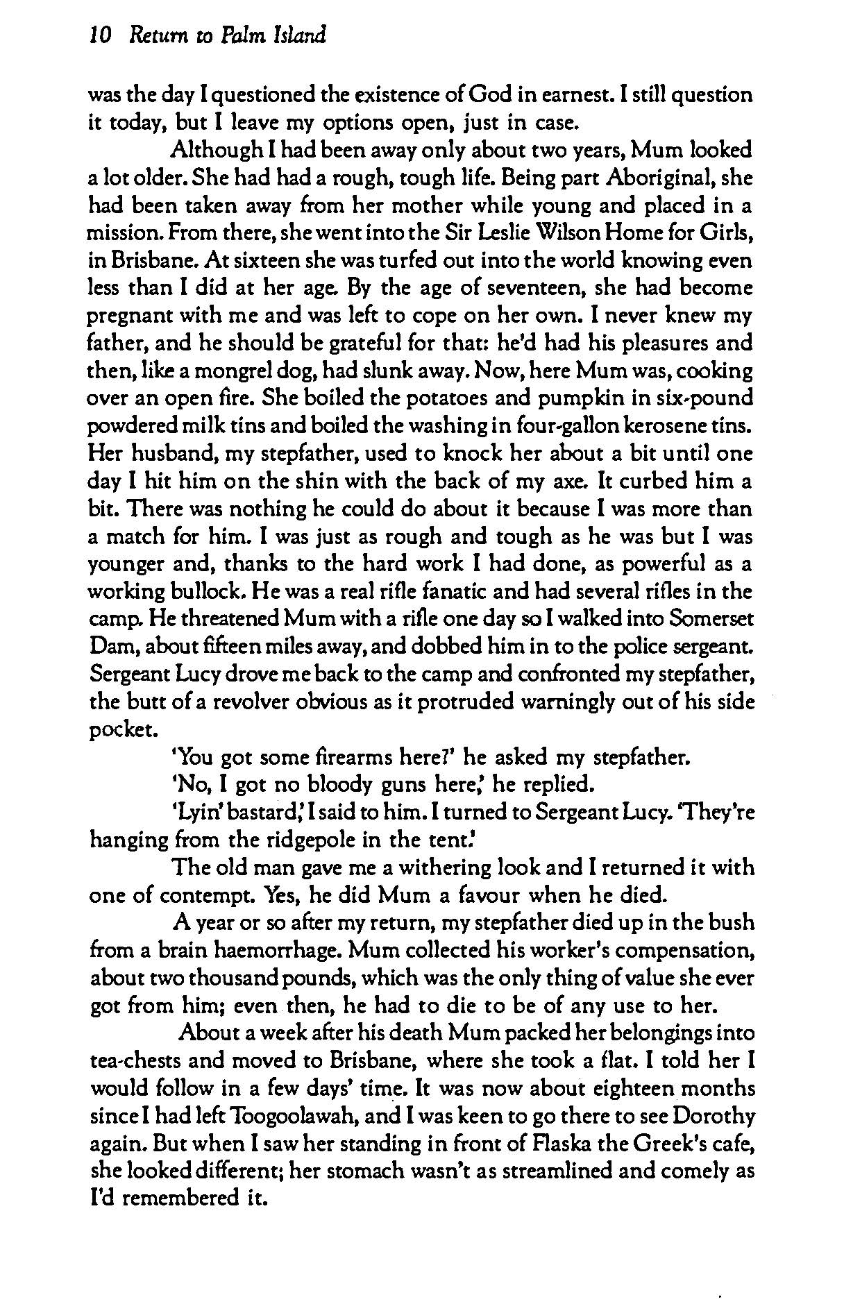 Return to Palm Island -